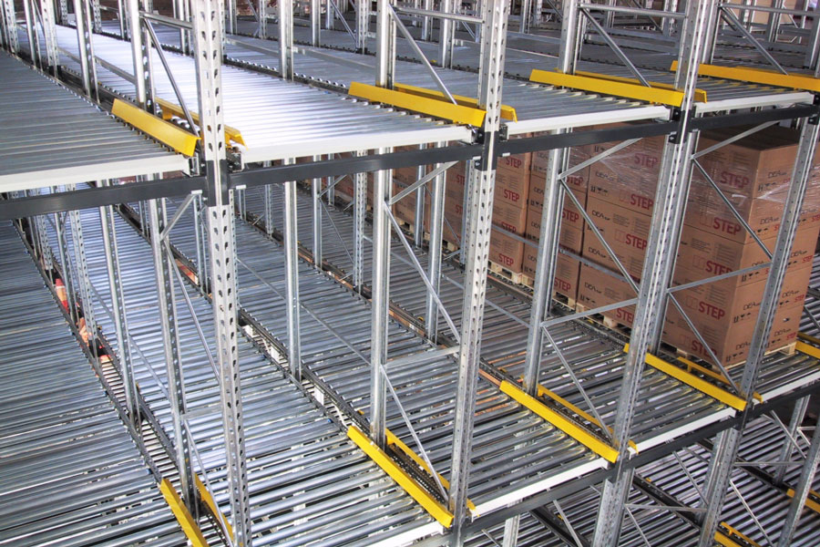 rafturi pentru depozitare paletizata gravitationale Pallet-Flow