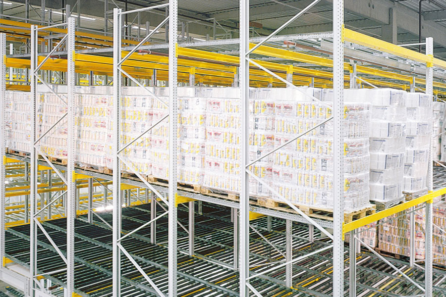 rafturi pentru depozitare paletizata gravitationale Pallet-Flow